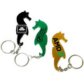 Sea Horse Shaped Aluminum Bottle Opener with Key Chain